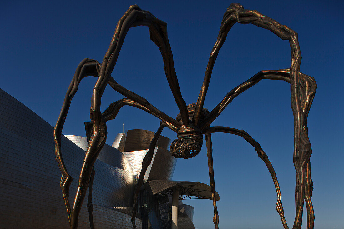 Sculpture Mama spider in front of the Guggenheim Museum of modern and contemporary art, Bilbao, Province of Biskaia, Basque Country, Euskadi, Northern Spain, Spain, Europe