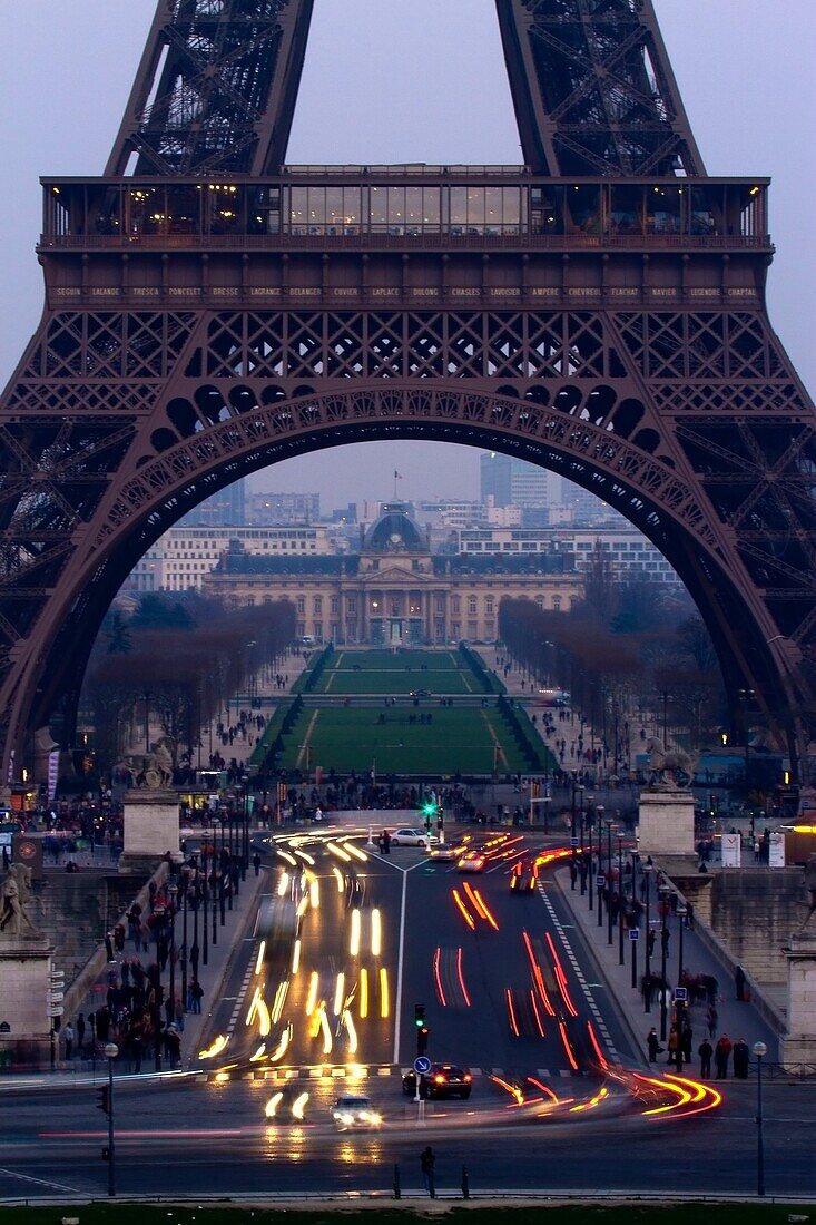 Traffic in the Eiffel Tower  Paris, France, Europe