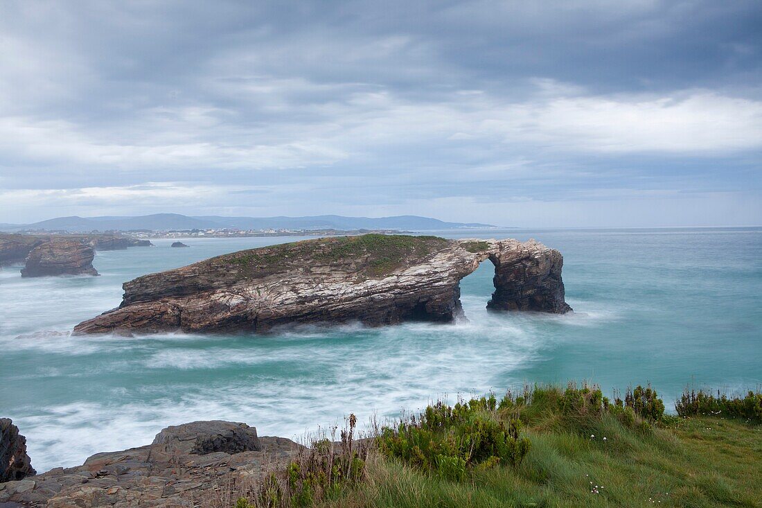 Dawn at beach of the cathedrals - Praia As Catedrais  Ribadeo, Lugo, Galicia, Spain