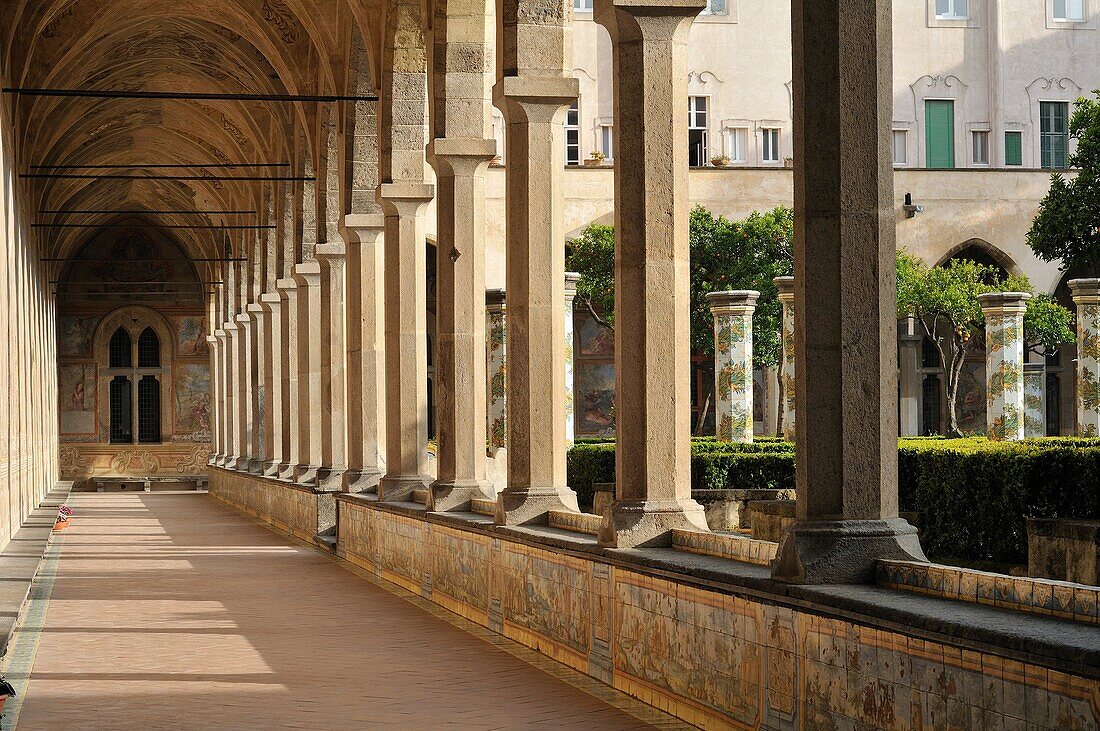 Naples  Italy  Cloister of the church & convent of Santa Chiara