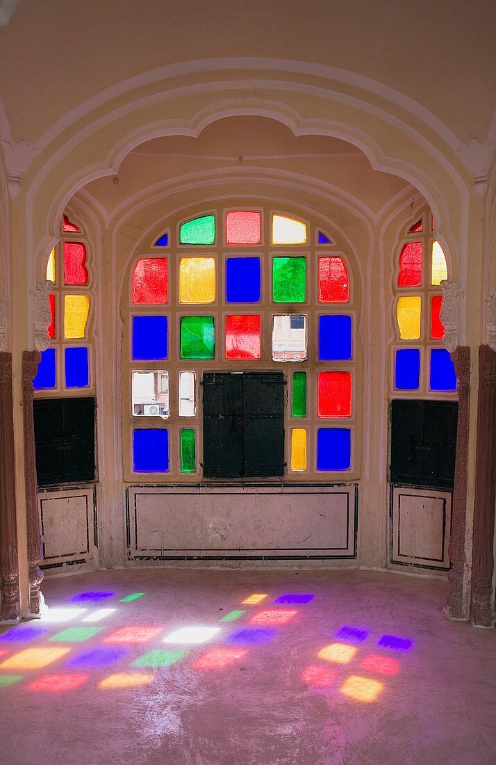 Interior of Hawa Mahal Palace of Winds  Jaipur  Rajasthan, India