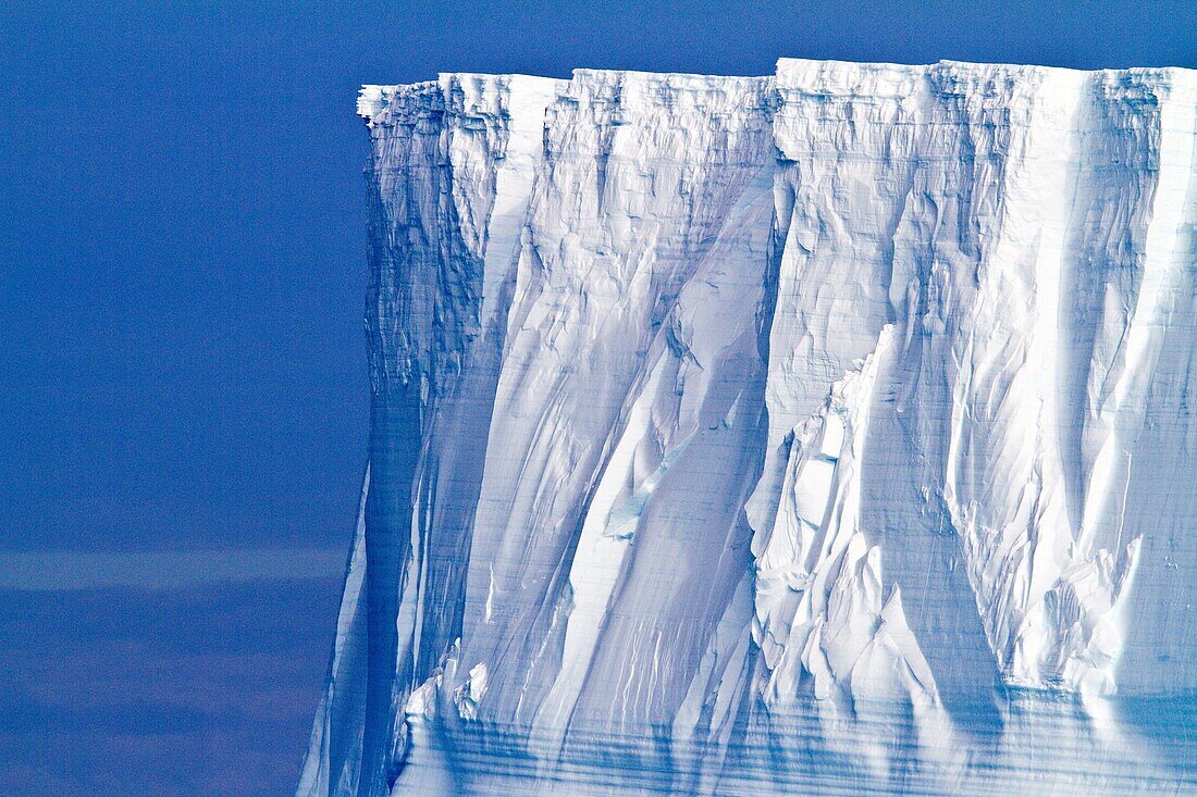 Iceberg detail in and around the Antarctic Peninsula during the summer months, Southern Ocean  MORE INFO An increasing number of icebergs is being created as climate change is causing the breakup of major ice shelves and glaciers