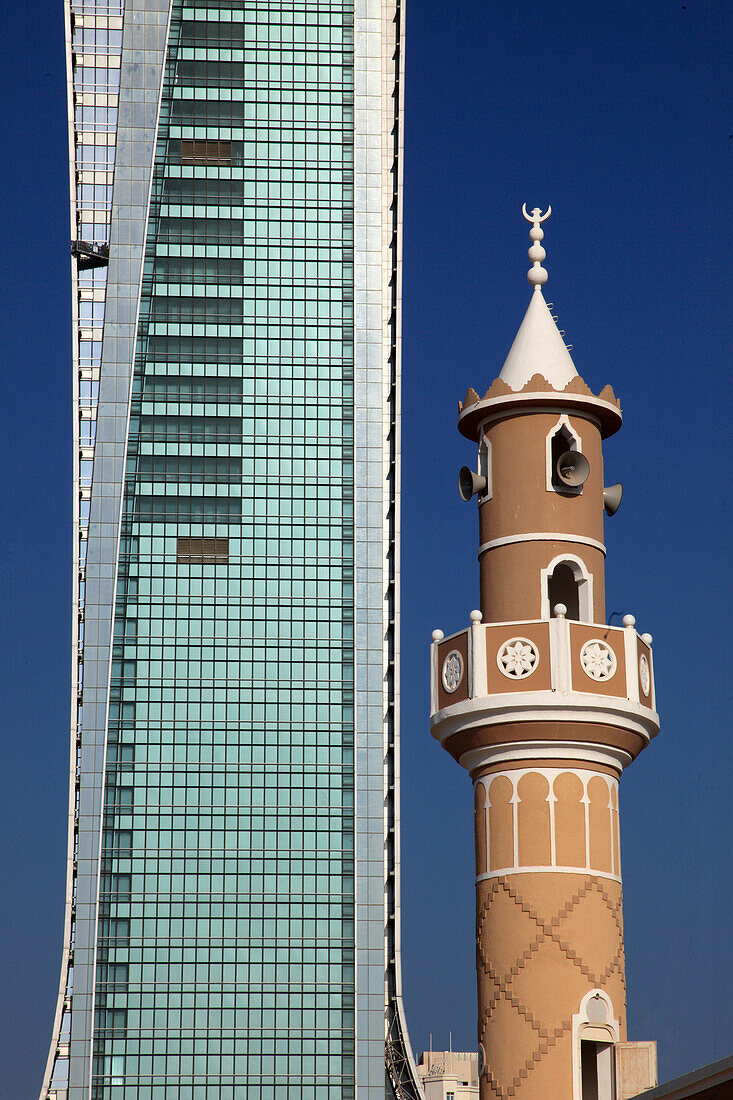 Kuwait, Kuwait City, skyscraper, mosque, minaret