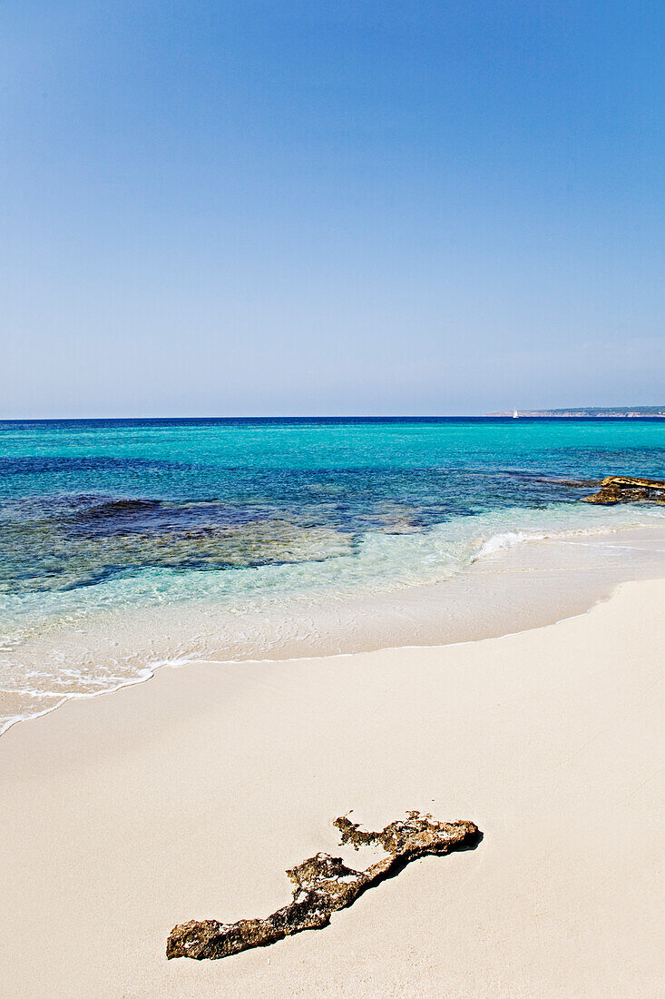 Beach of Es Mitgorn, Formentera, Balearic Islands, Spain