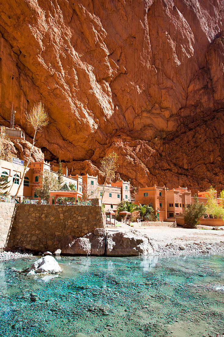 Morocco-South Morocco-Atlas Mountains-Near Tinghir City-Todra Valley-Todra Gorges-Natural Water Spring