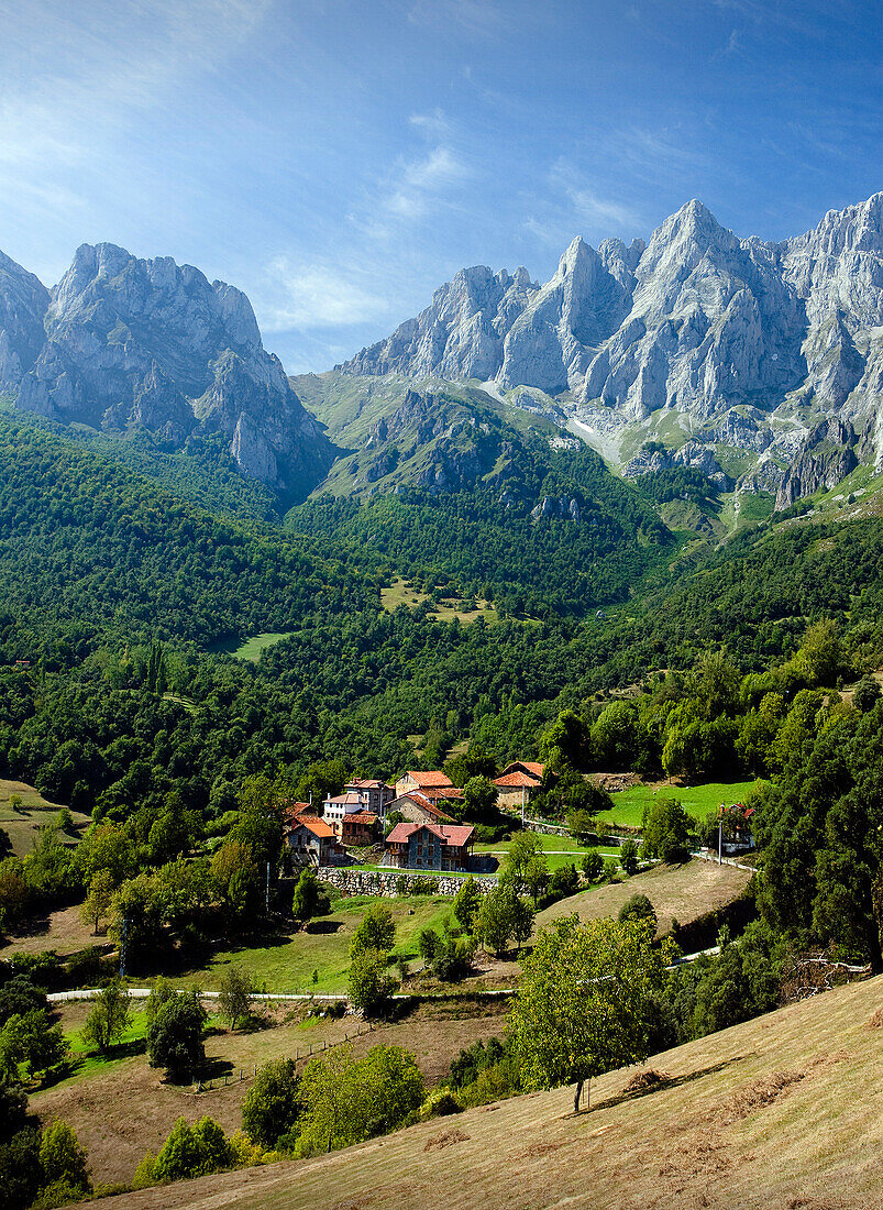 Spain-September 2009 Cantabria Region Picos de Europa National Park Near Potes City Tanarrio Village