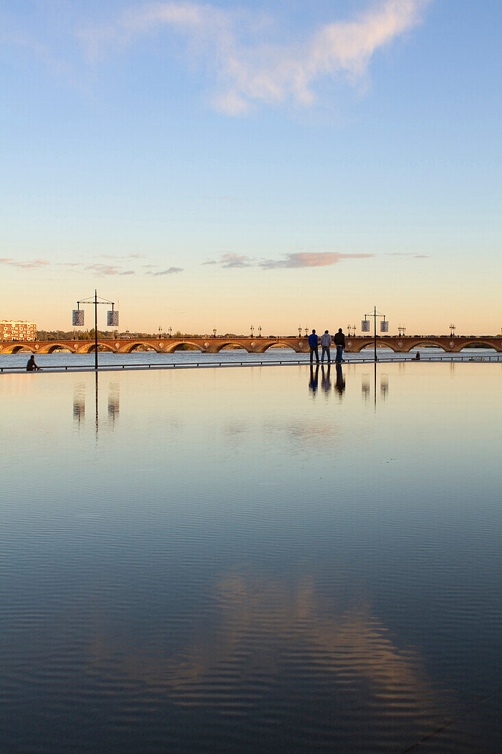 France, Bordeaux, 33, le Miroir d'eau, Fontainier: Jean-Max Llorca.