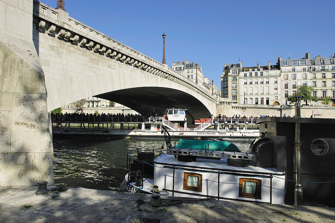 France, Ile-de-France, Capital, Paris, 4th, City center, Island Saint Louis, Bank of the Seine