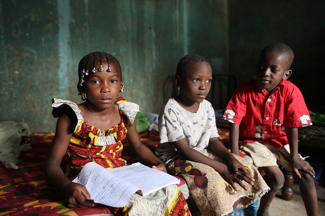 Children at home Bamako. Mali. (Bamako, Mali)