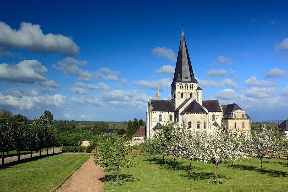 Abbey church of St  Georges, Saint-Martin-de-Boscherville, Seine-Maritime department, Upper Normandy, France