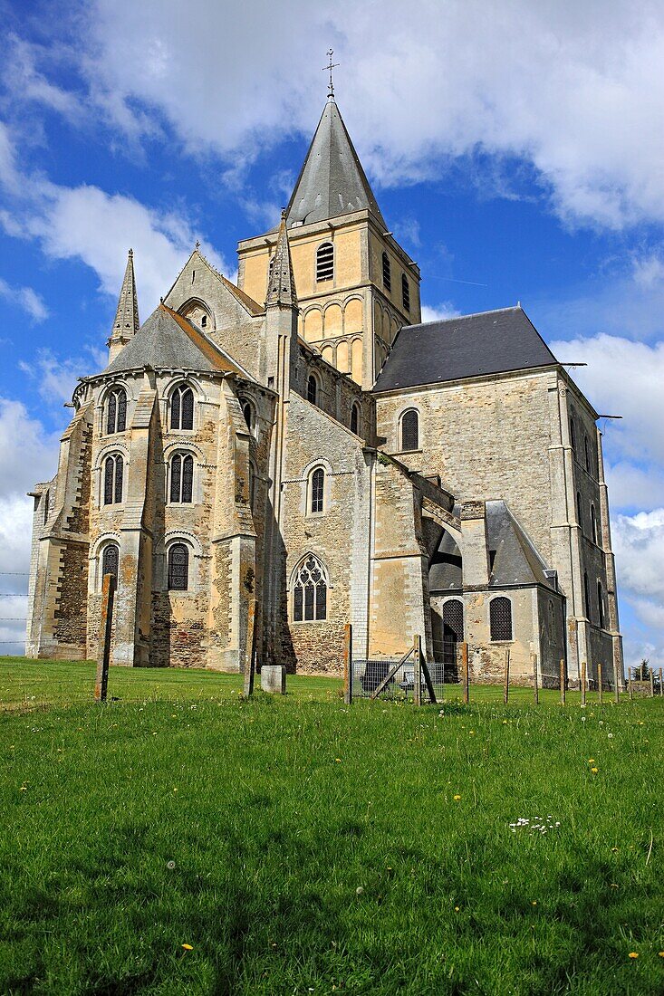 Abbey church, Cerisy-la-Foret, Manche department, Lower Normandy, France