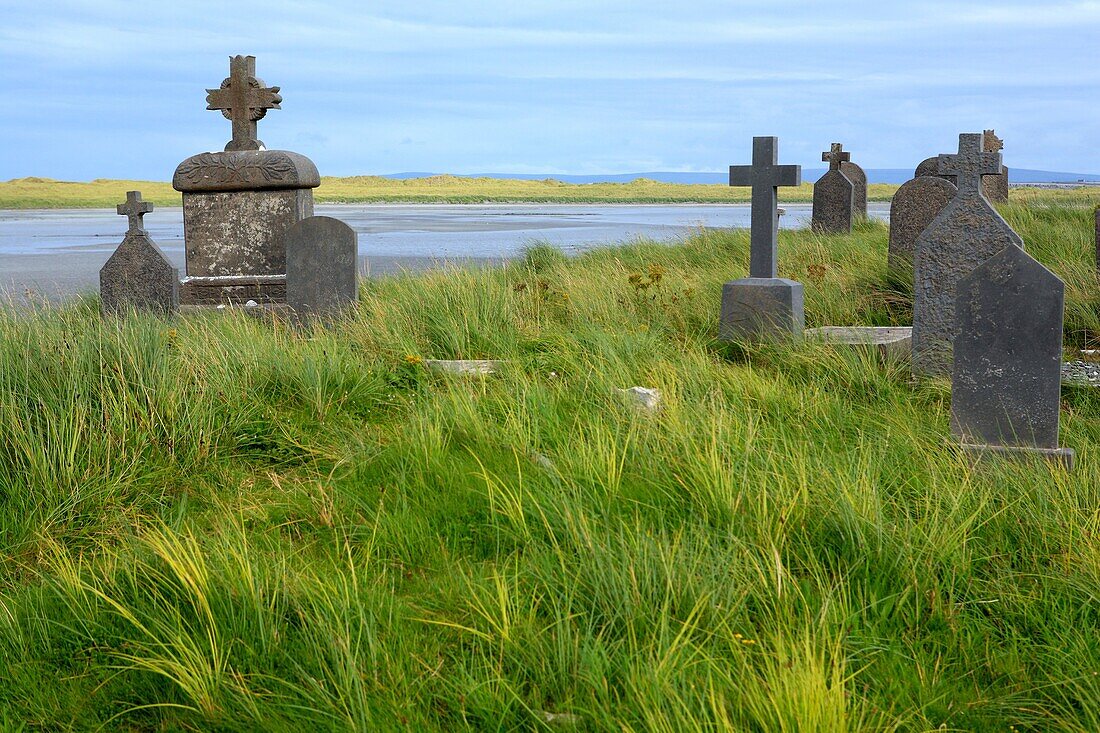 Killeany cemetery, Inishmore island, Aran islands, Galway county, Ireland