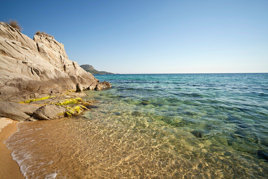 rocky coast at the small holiday resort of Toroni, Sithonia, Greece