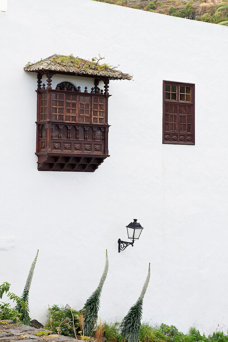 Detail of a historic town house, Icod de los Vinos, Tenerife, Canary Islands, Spain, Europe