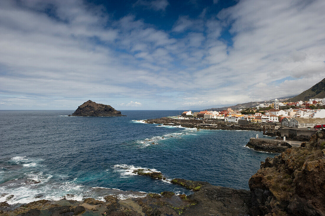 The town of Garachico on the waterfront, Tenerife, Canary Islands, Spain, Europe