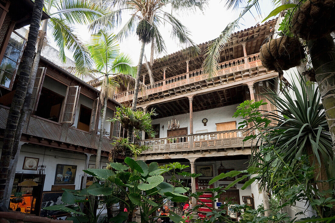 Innenhof eines Hauses, Casas de los Balcones, La Orotava, Teneriffa, Kanarische Inseln, Spanien, Europa