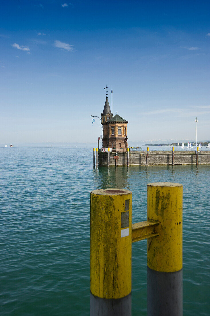 Hafeneinfahrt, Konstanz, Bodensee, Baden-Württemberg, Deutschland, Europa