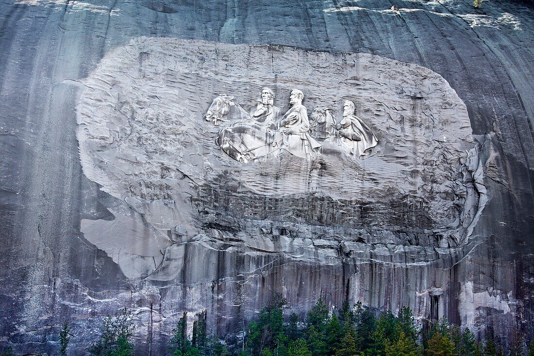 USA, Georgia, Atlanta City ,The Stone Mountain, Confederate Heros