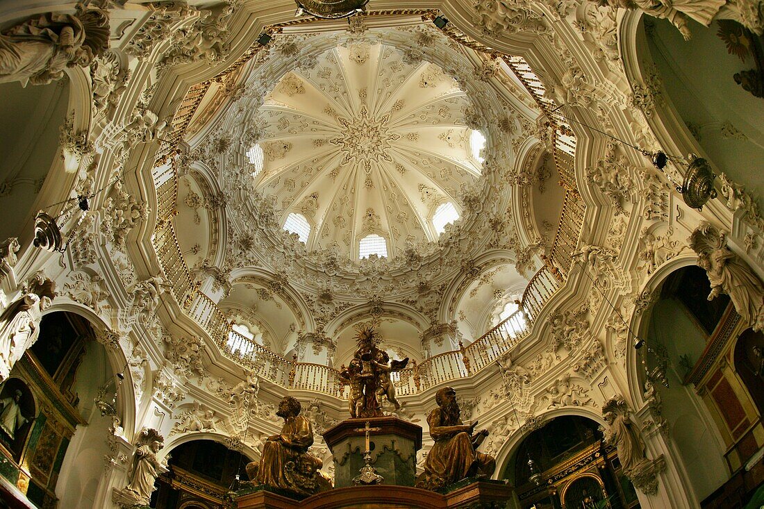 Baroque chapel in the Asuncion church, at Priego de Cordoba, Cordoba province, Andalusia, Spain