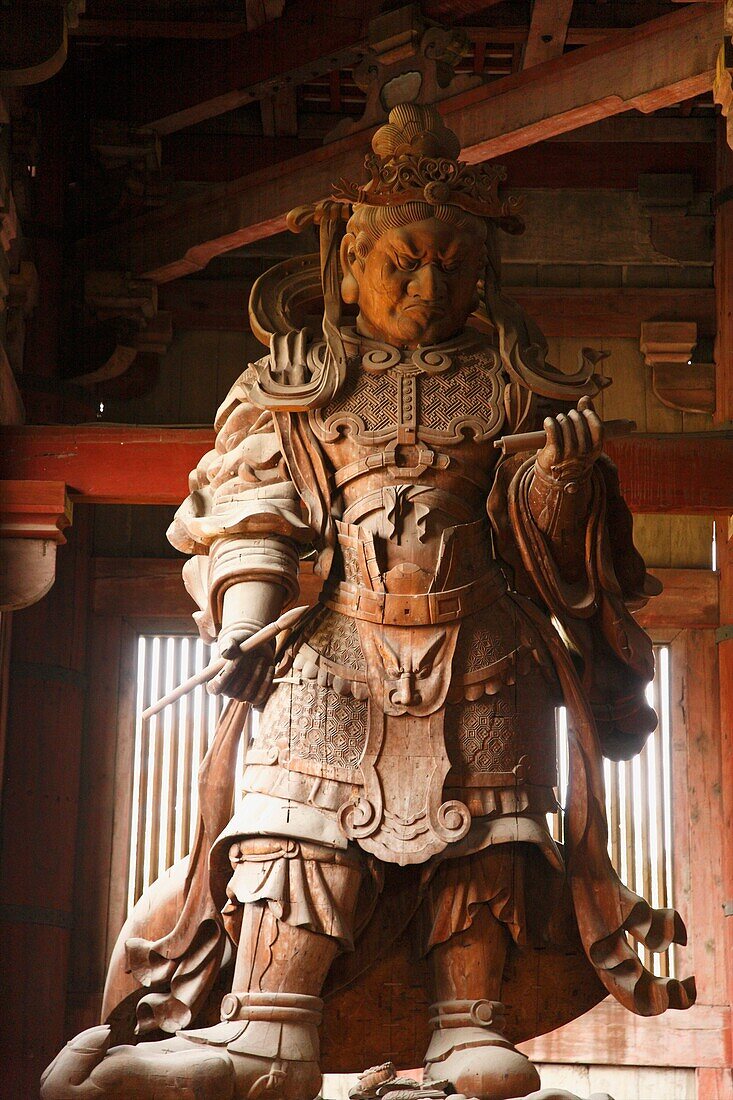 Komukuten statue, Todaiji Temple, Nara, Japan  The world famous Todaiji Temple designated as world heritage contains various pavilions and halls including many designated as national treasures of Japan Among them the Daibutsuden Hall is the world s larges