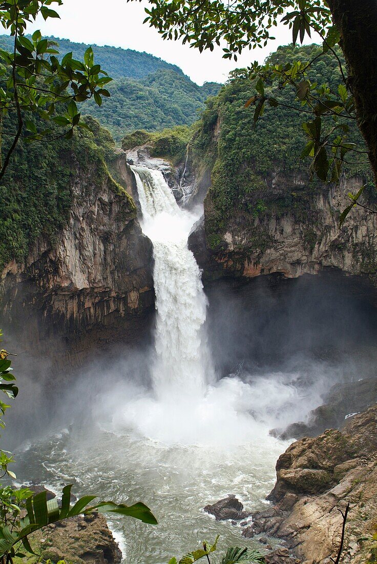 San Rafael Falls, the higest waterfall in Ecuador, between Baeza and Lago Agrio