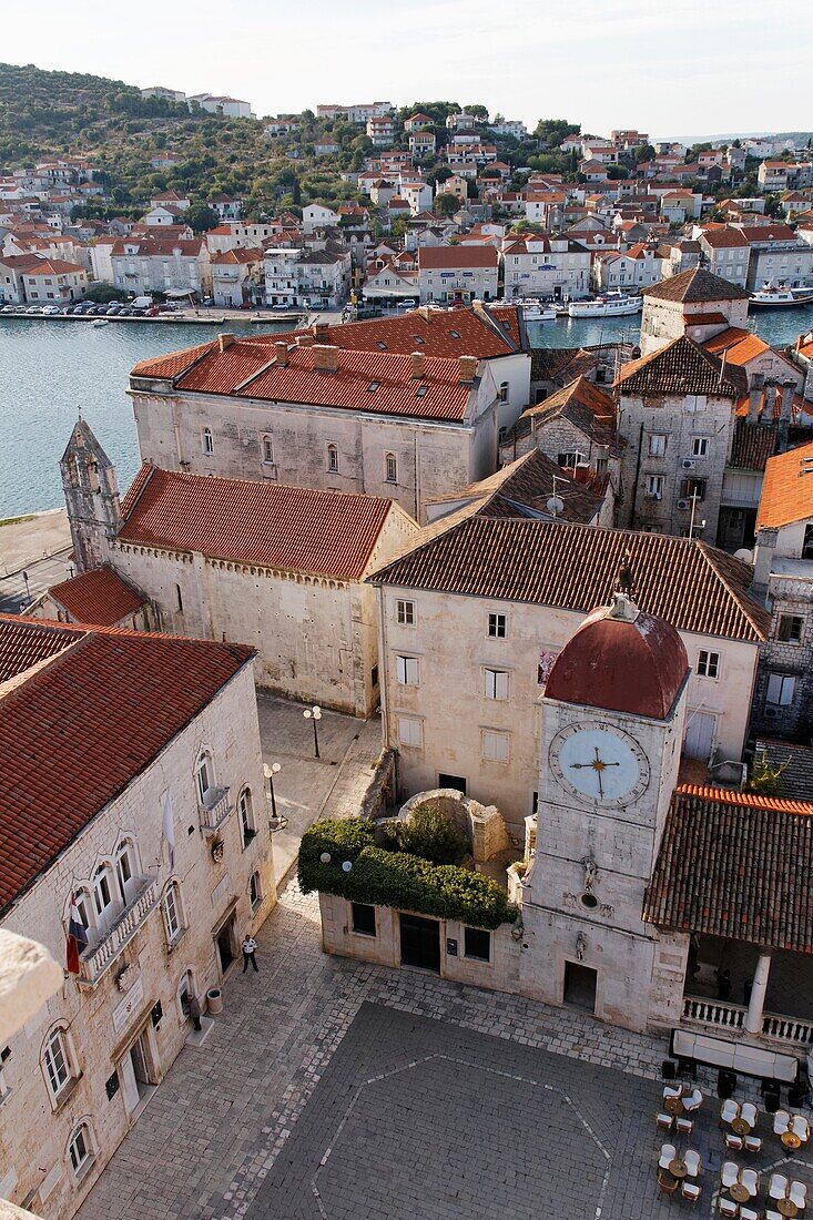 15th century Town Hall on John Paul II Square, Trogir, UNESCO, Dalmatia, Croatia, Europe