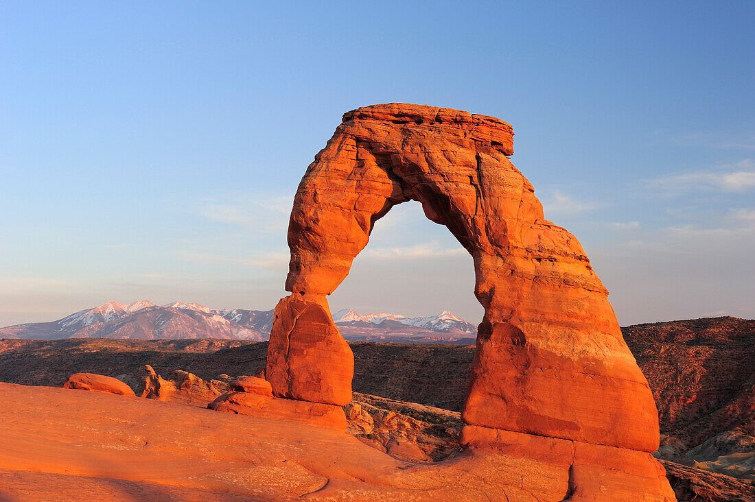 Felsbogen Delicate Arch, Arches Nationalpark, Moab, Utah, Südwesten, USA, Amerika