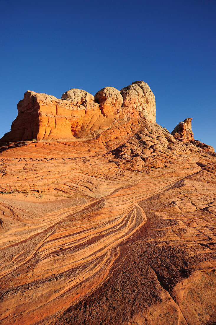 Colourful spire of sandstone, Paria Canyon, Vermilion Cliffs National Monument, Arizona, Southwest, USA, America