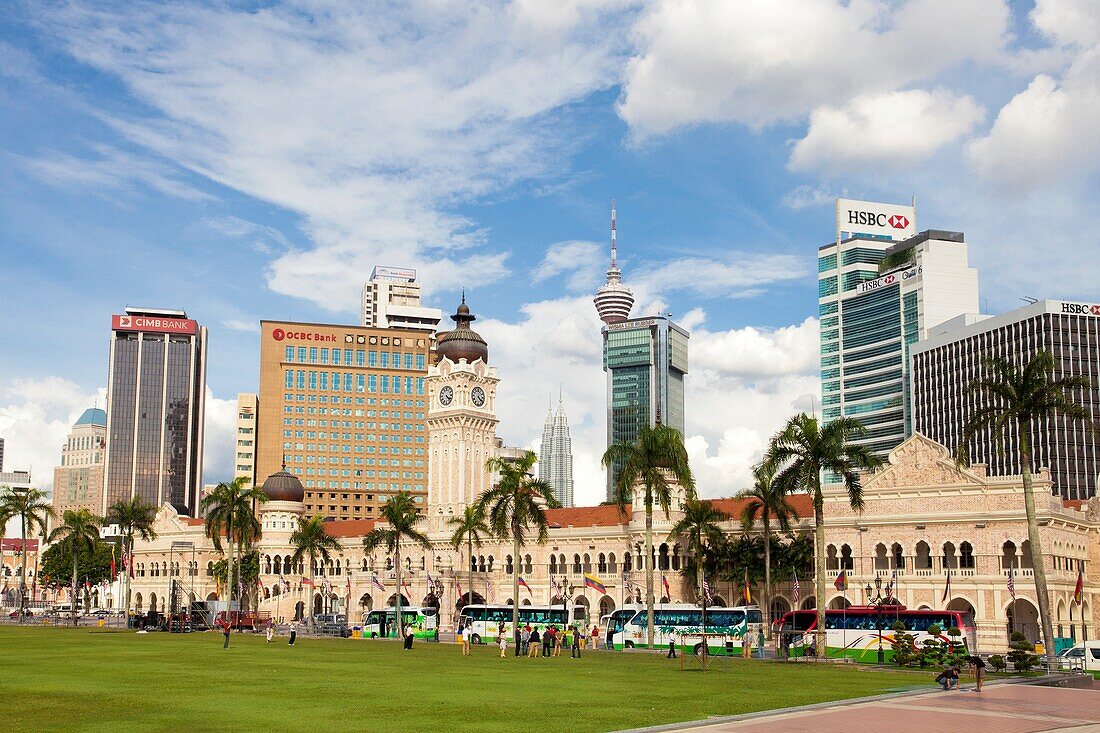 Malaysia, Kuala Lumpur City, Merdeka Square,Sultan Abdul Samad Bldg, Menara Tower.
