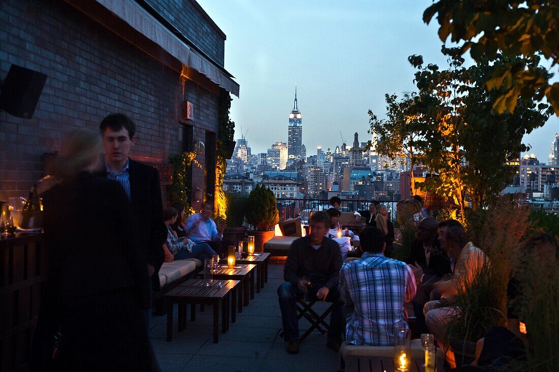 New York - United States, Soho, The bar on the rooftop terrace of the Hotel A60 Thompson