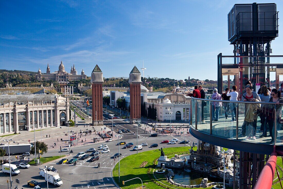 Spain-Catalunya region-Barcelona City-España Square-Montjuich National Palace-Arenas Lookout