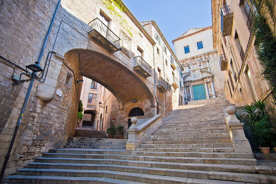 Spain-Catalunya Region-Girona City-St. Domenec Street