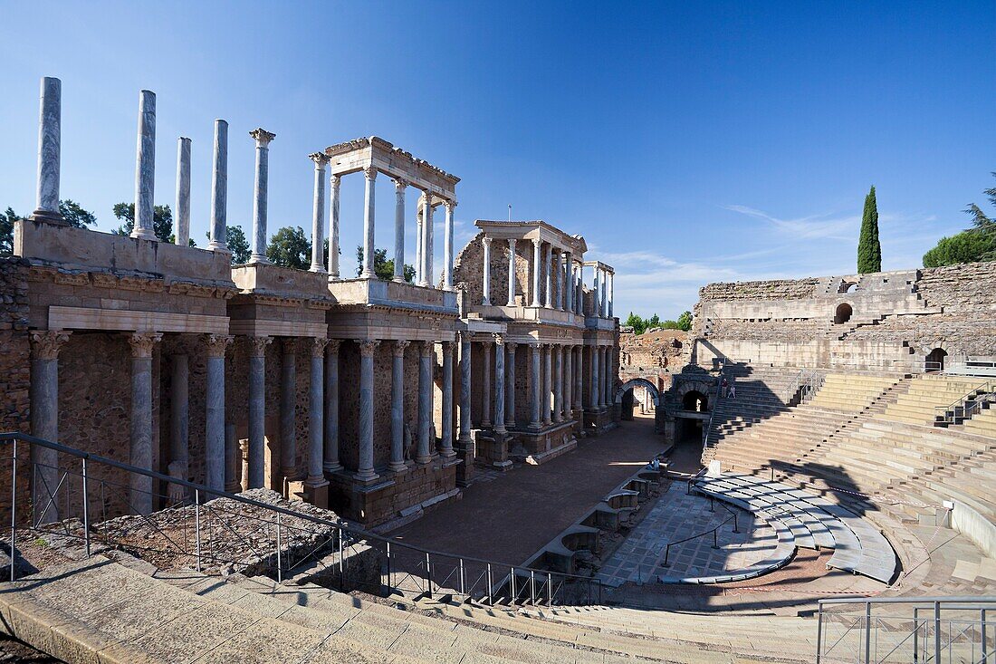 Spain-Spring 2011, Extremadura Region, Merida City (W.H.), ruins of the roman theater