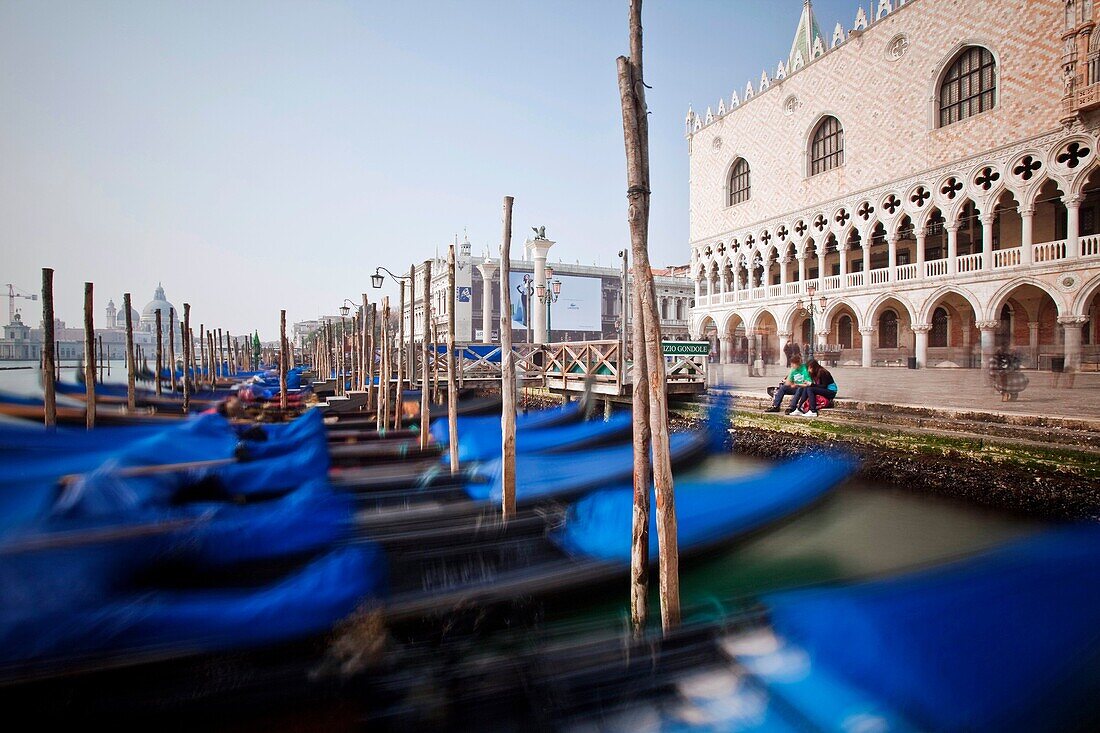Gondolas near St Mark´s Square, Venice, Italy