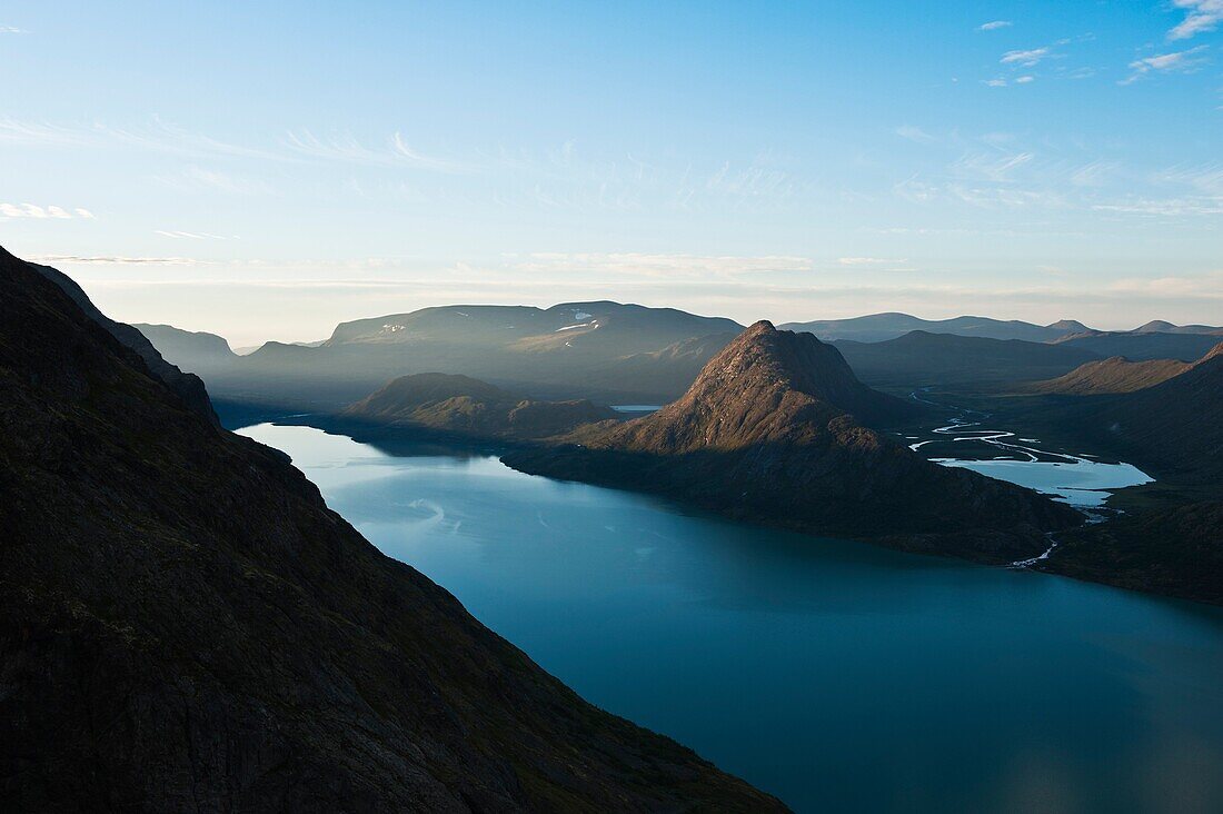 Morning light on Lake Gjende, Jotunheimen national park, Norway