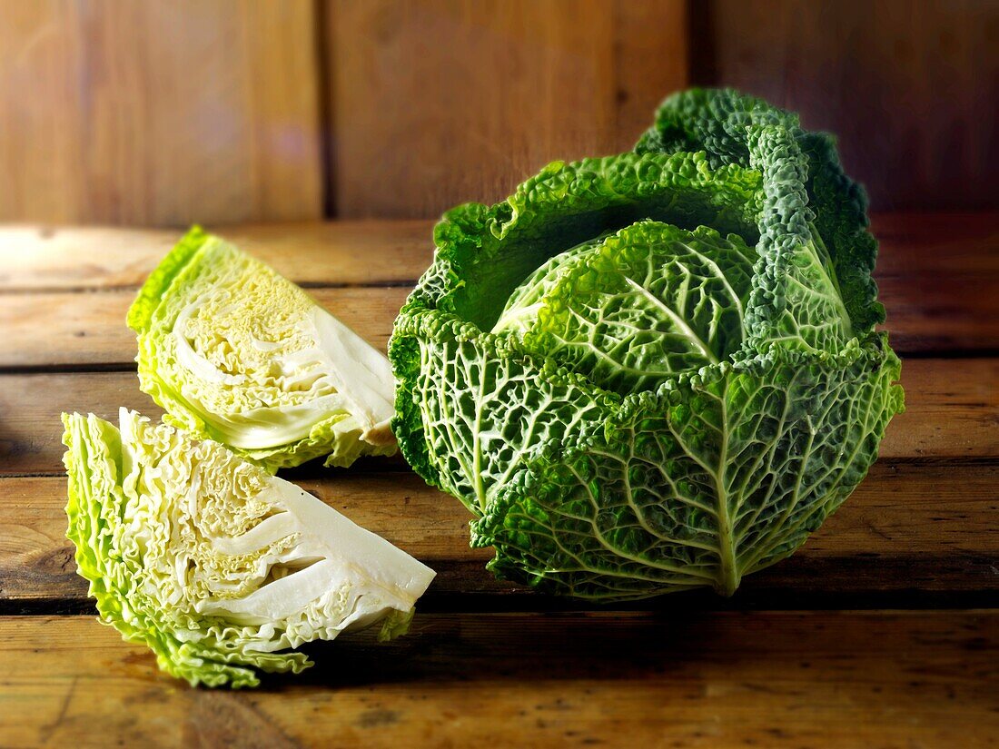 Fresh whole Curly Cabbage