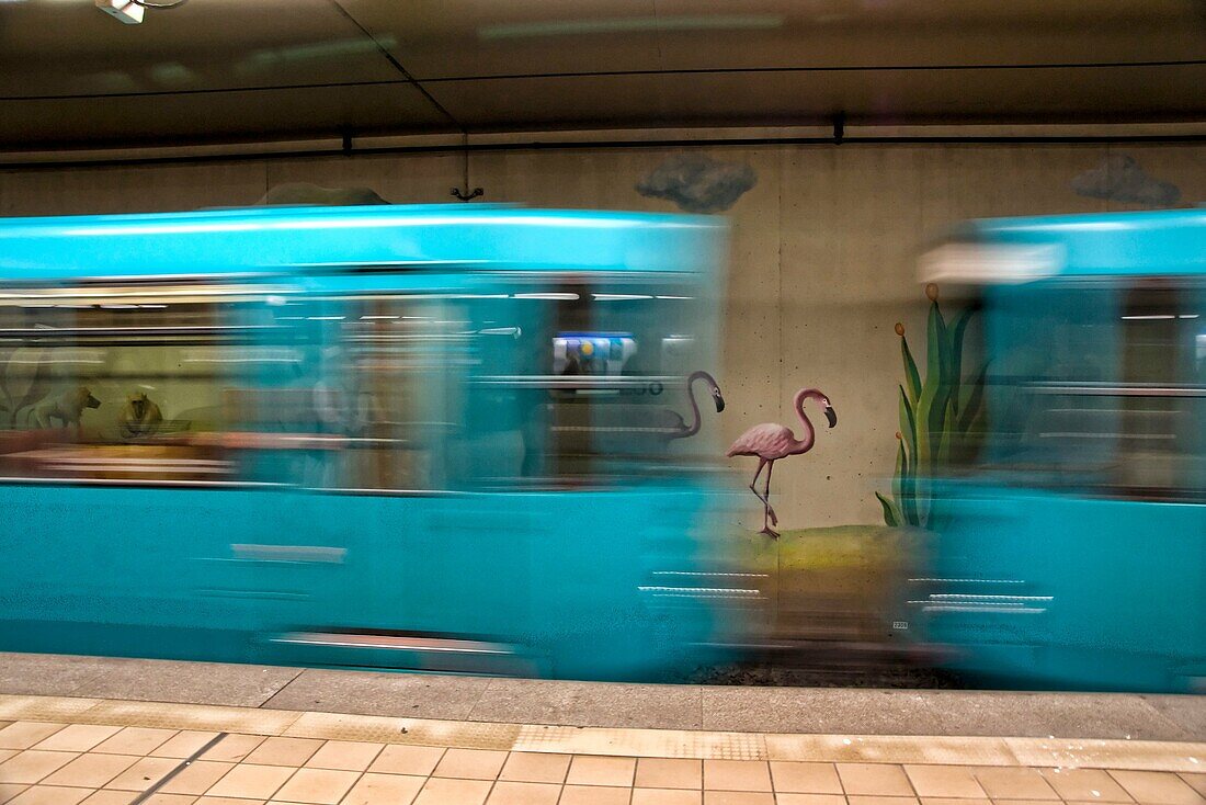 U-Bahn, City of Frankfurt at Main, Hesse, Germany