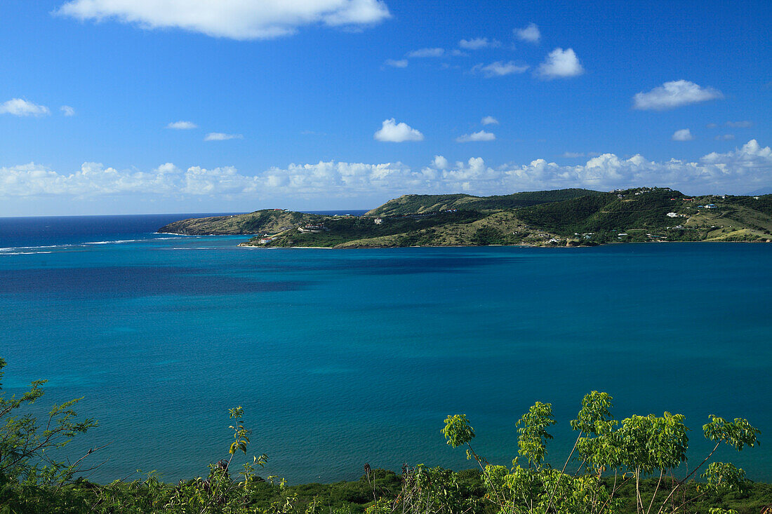 Willoughby Bay under cloudy sky, Antigua, West Indies, Caribbean, Central America, America