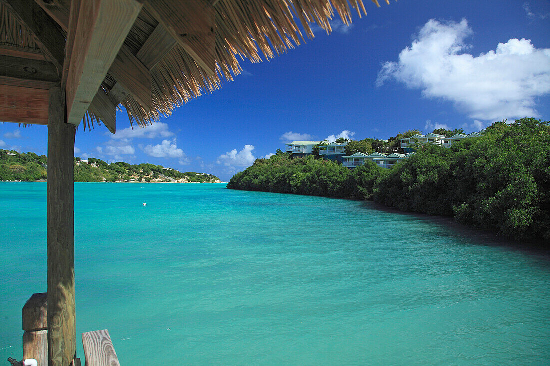 Blick auf eine Bucht im The Veranda Resort, Antigua, Westindische Inseln, Karibik, Mittelamerika, Amerika