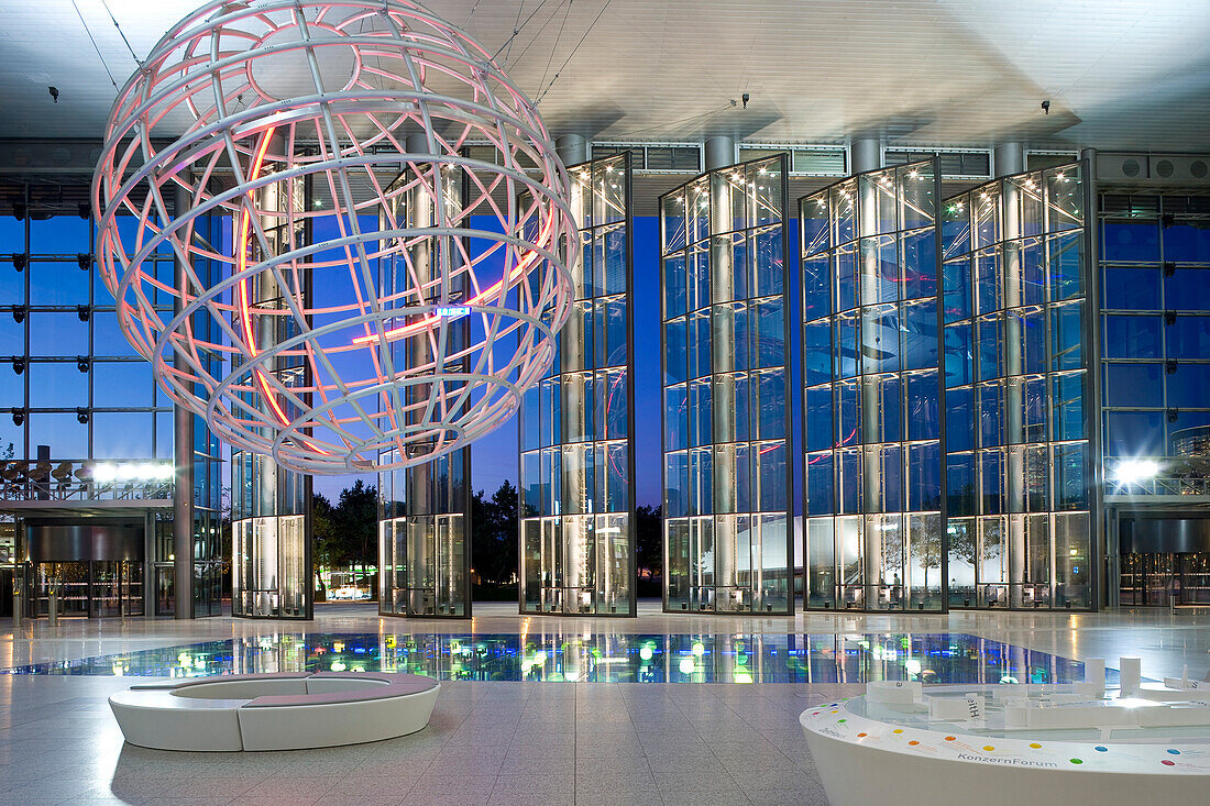 Piazza in the GroupForum, Autostadt, Wolfsburg, Lower Saxony, Germany, Europe