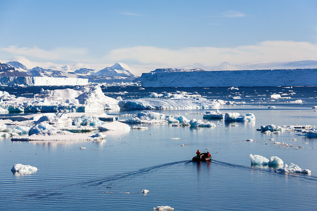Zodiac, Icebergs, Weddell Sea, Antarctic Sound, Antarctica