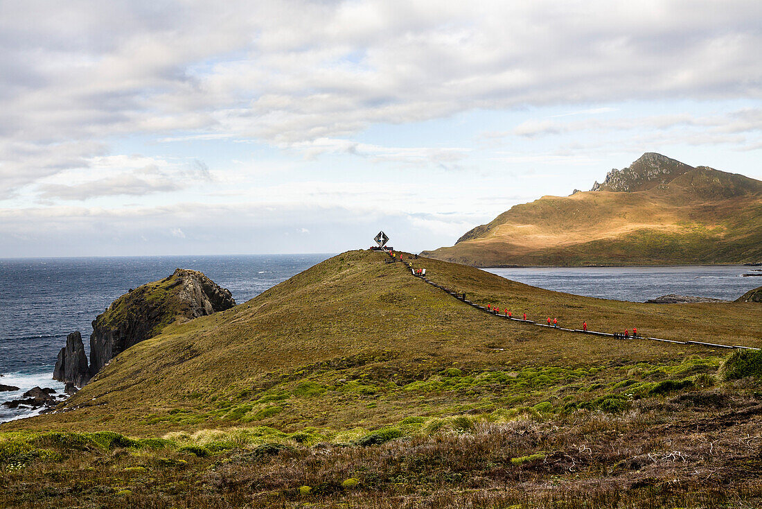 Memorial for castaways at Cape Horn, Cape Horn National Park, Cape Horn Island, Terra del Fuego, Patagonia, Chile, South America