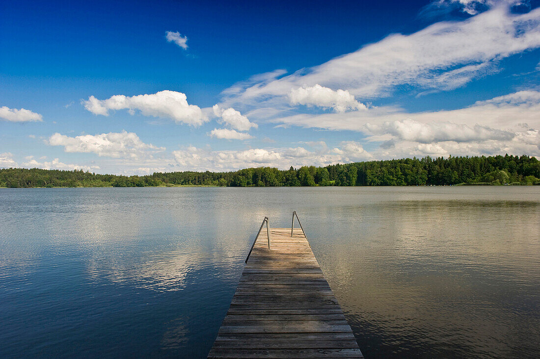 Pelhamer See near Eggstaett, Chiemgau, Bavaria, Germany