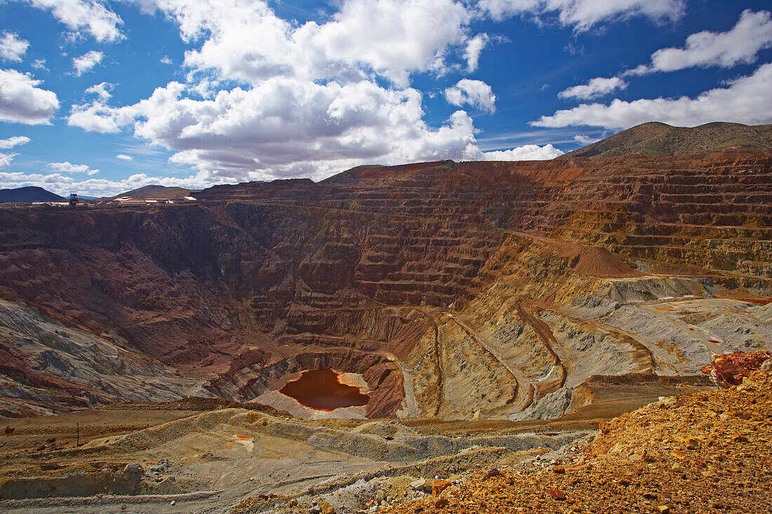 Lavender Pit Ausschachtung, Bisbee, Sonora Wüste, Arizona, USA, Amerika