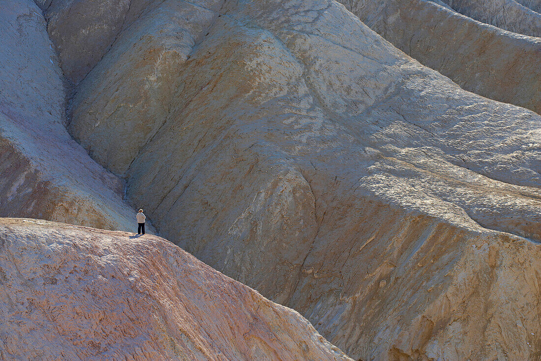 Rocks at Zabriskie Point in the morning, Death Valley, Desert, Death Valley National Park, California, USA, America