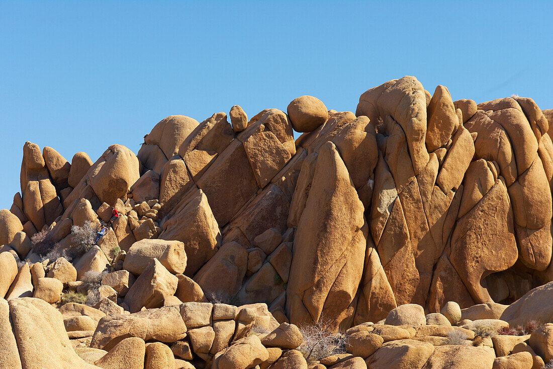 Jumbo Rocks at Joshua Tree National Park, Mojave Desert, Stone formation, California, USA, America
