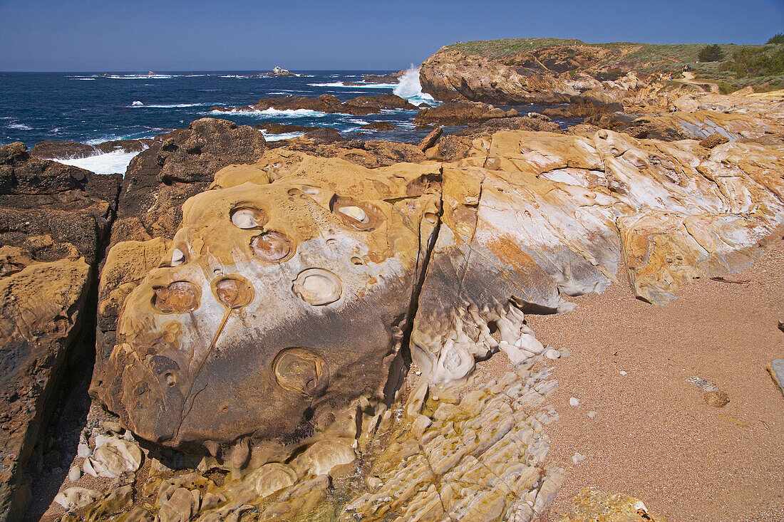 Felsen am Strand, Point Lobos State Reserve, Pazifische Küste, Pazifik, Highway 1, Kalifornien, USA, Amerika