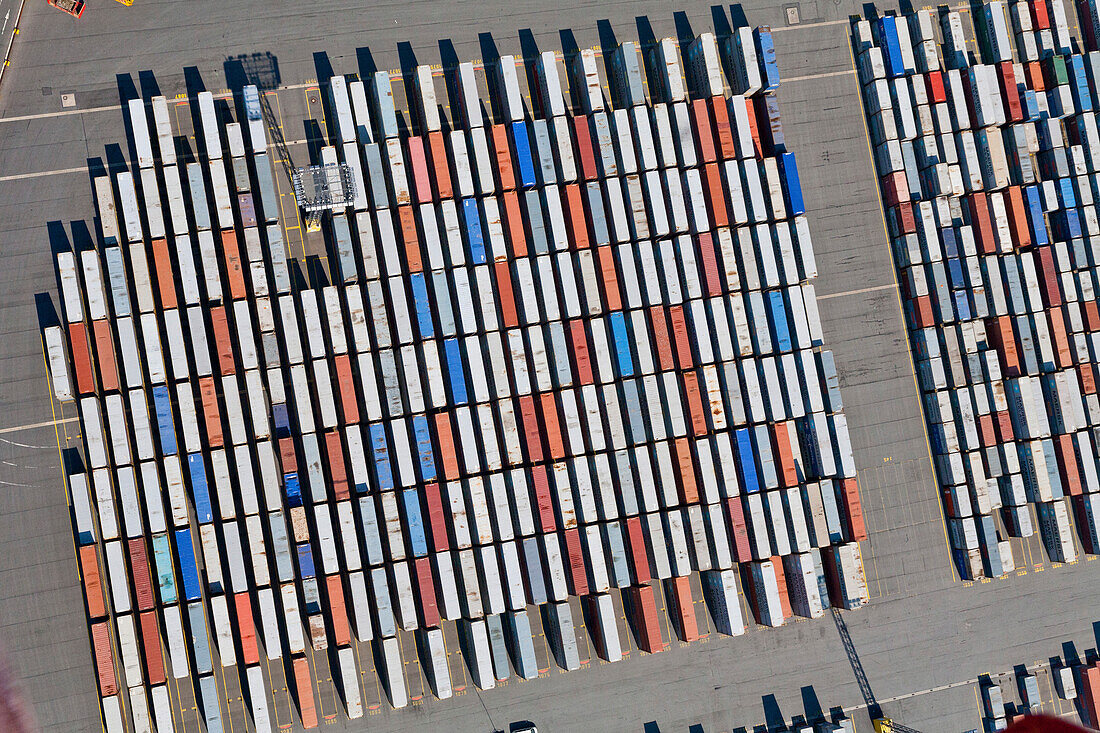 Luftbild Bremerhaven, Container im Containerhafen, Bremerhaven, Bremen, Deutschland