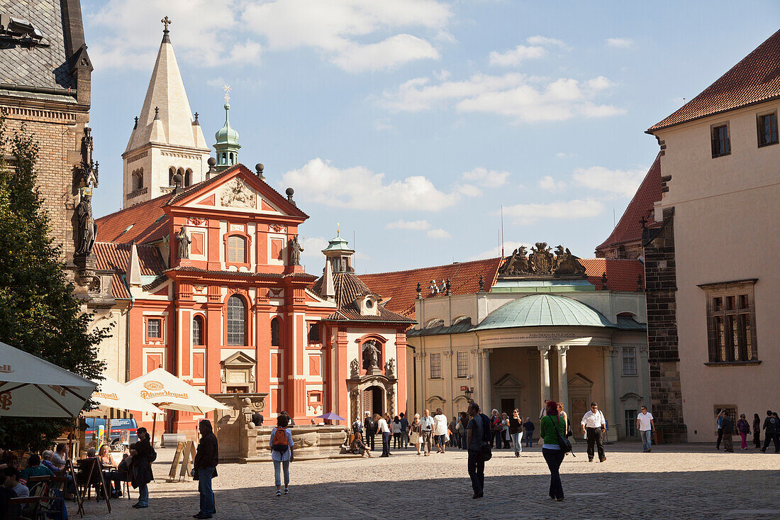 St George's convent with basilica, castle hill, Prague, Czech Republic