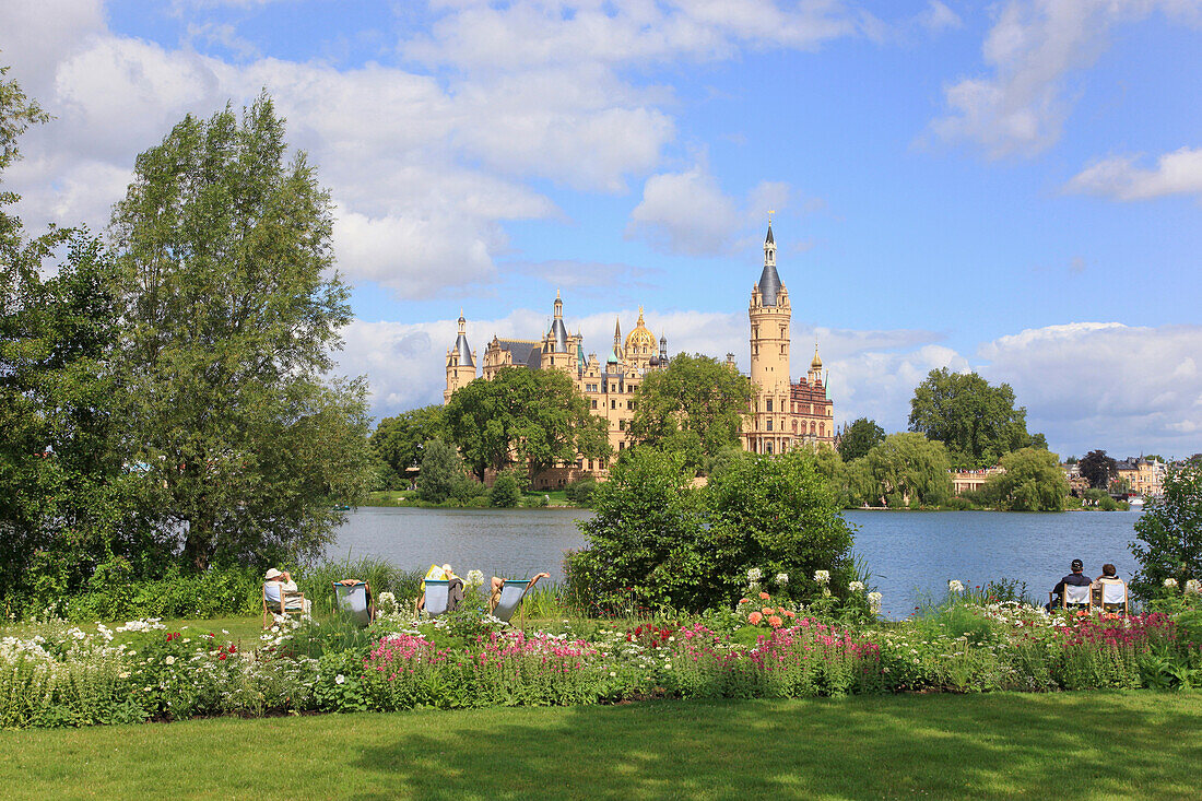 Schwerin castle and garden, Schwerin, Mecklenburg Western Pomerania, Germany, Europe